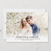 Rozen van de witte ivoren kruis Floral botanical W Save The Date (Achterkant)