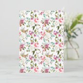 Rozen  van de zoete Waterverf Flowers Aankondiging (Staand voorkant)