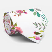 Rozen  van de zoete Waterverf Flowers Stropdas (Opgerold)