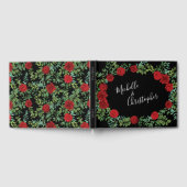 Rozen van de zwarte rode bruiloft gastenboek (Volledig)