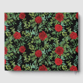 Rozen van de zwarte rode bruiloft gastenboek (Achterkant)