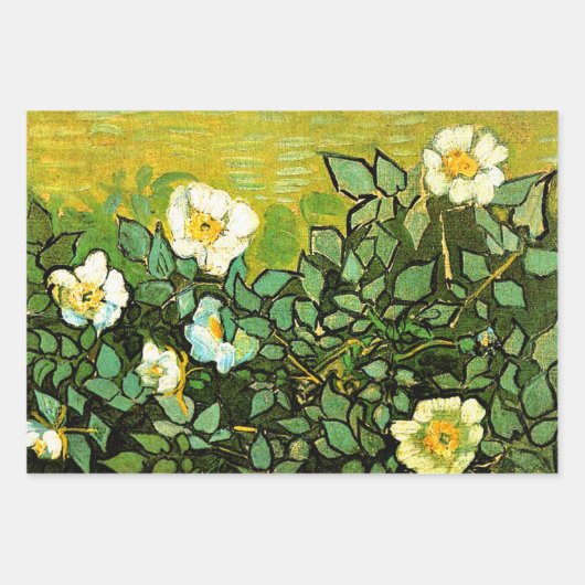 Rozen van drie verschillende beroemde kunstenaars  inpakpapier vel (Voorkant)