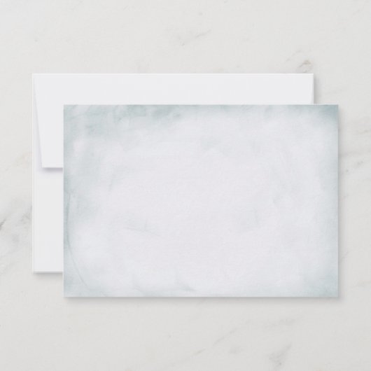  Rozen van Elegant Blue en Porcelain RSVP Kaartje (Achterkant)