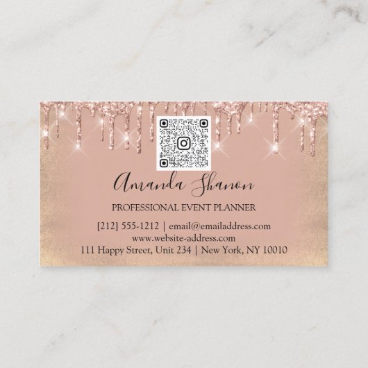 Rozen van Event Planner Flowers Drivers QR CODE Lo Visitekaartje (Achterkant)