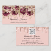 Rozen van Event Planner Flowers Drivers QRCODE-Log Visitekaartje (Voorkant / Achterkant)
