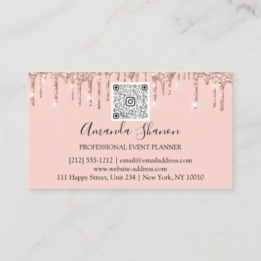 Rozen van Event Planner Flowers Drivers QRCODE-Log Visitekaartje (Achterkant)