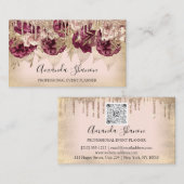 Rozen van Event Wedding Planner Flowers Drivers QR Visitekaartje (Voorkant / Achterkant)