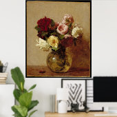 Rozen van Fantin-Latour Poster (Thuiskantoor)