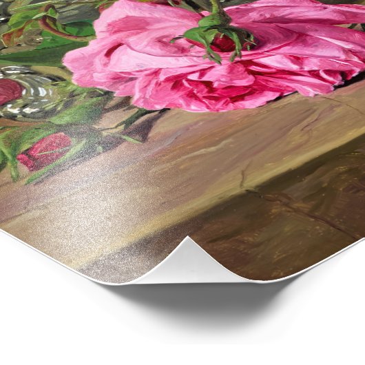 Rozen van Ferdinand Georg Waldmuller Foto Afdruk (Hoek)