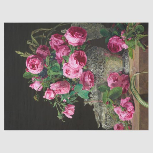 Rozen van Ferdinand Georg Waldmuller Tissuepapier (Voorkant)