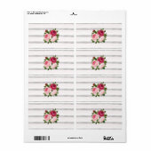 Rozen van Floral Labels (Full Sheet)