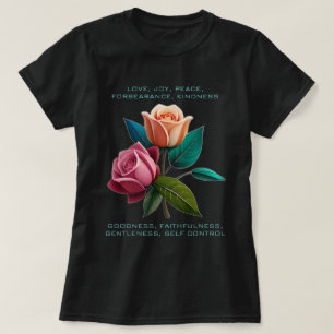  Rozen van Floral met vruchten van de gedistilleer T-shirt
