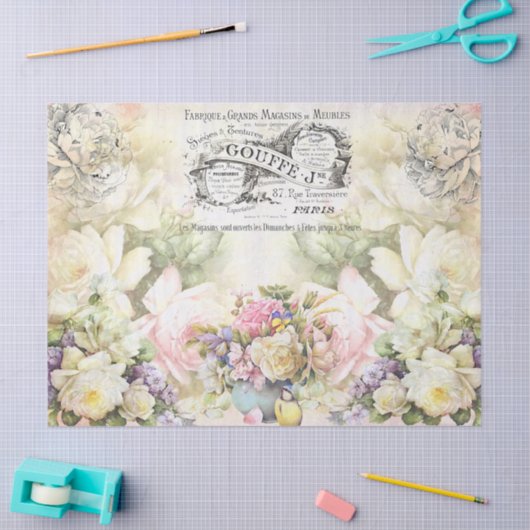  Rozen van Floral Pastel Tissuepapier (Craft)