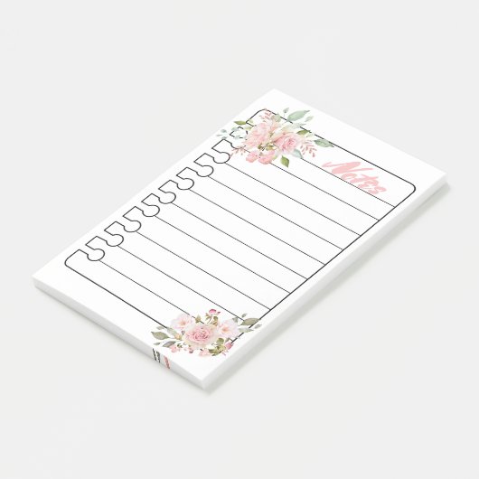  Rozen van Floral Post-it® Notes (Schuin)