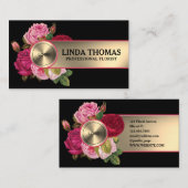 Rozen van Florence, visitekaartje van metallische  (Voorkant / Achterkant)