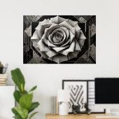 Rozen van Gebroken Licht Poster (Thuiskantoor)