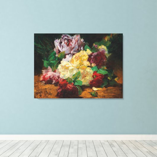  Rozen van Georges Jeannin Canvas Afdruk (Insitu (Houten vloer))