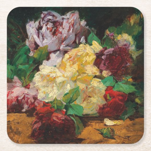  Rozen van Georges Jeannin Kartonnen Onderzetters (Voorkant)