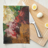  Rozen van Georges Jeannin Theedoek (Quarter Fold)