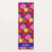 Rozen van geverfde bloemen plakken aan, persoonlij yogamat (Achterkant)