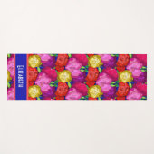 Rozen van geverfde bloemen plakken aan, persoonlij yogamat (Voorkant (horizontaal))