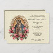 Rozen van Guadalupe Eerste communiqué Kaart (Voorkant / Achterkant)