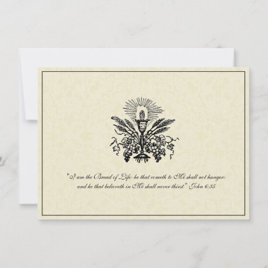 Rozen van Guadalupe Eerste communiqué Kaart (Achterkant)