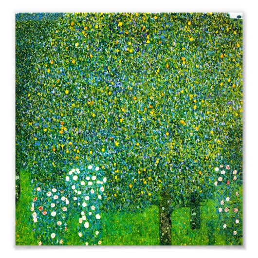 Rozen van Gustav Klimt onder de perenboom Foto Afdruk (Voorkant)