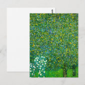 Rozen van Gustav Klimt onder het Briefkaart van de (Voorkant / Achterkant)