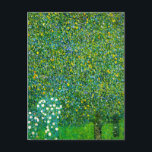 Rozen van Gustav Klimt onder het Briefkaart van de<br><div class="desc">Rozen van Gustav Klimt onder het briefkaart van de perenboom. Olie op het canvas vanaf 1905. Een mooi schilderij van de Oostenrijkse kunstenaar Gustav Klimt. Een van de prachtige landschappen van Klimt, die indrukwekkende trends en nieuwe kunstvormen vermengen, combineert dit werk de liefde van Klimt voor bloemen en fruitbomen met...</div>