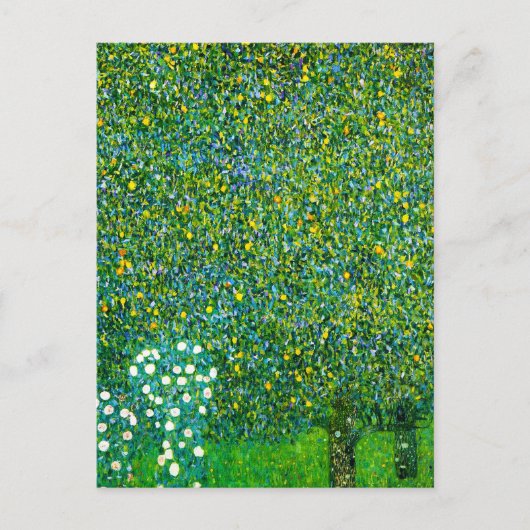 Rozen van Gustav Klimt onder het Briefkaart van de (Voorkant)