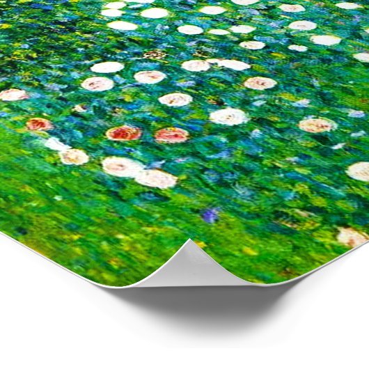 Rozen van Gustav Klimt onder het Poster van de per (Hoek)