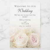 Rozen van het huwelijk Mini Wine Bottle Labels Wijn Etiket (Enkel label)