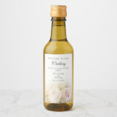Rozen van het huwelijk Mini Wine Bottle Labels Wijn Etiket (Voorkant)
