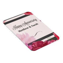 Rozen van het Jubileum van het huwelijk, Stripes,  Magneet