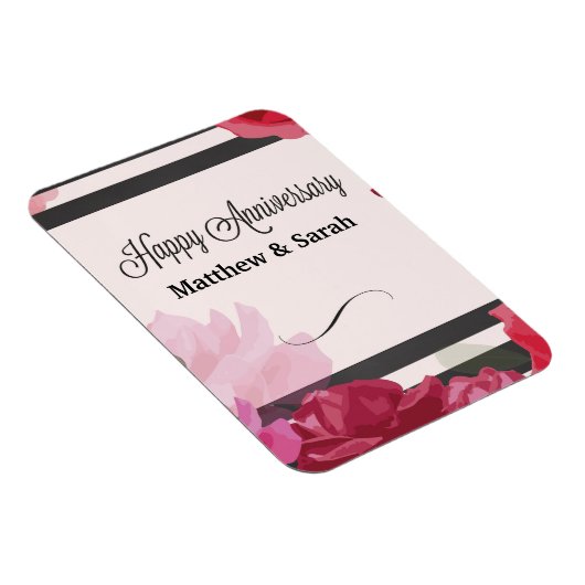 Rozen van het Jubileum van het huwelijk, Stripes,  Magneet (Rechterzijde)