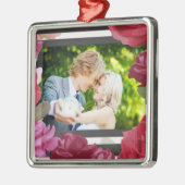 Rozen van het Jubileum van het huwelijk, Stripes,  Metalen Ornament (Links)