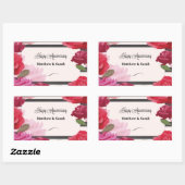 Rozen van het Jubileum van het huwelijk, Stripes,  Rechthoekige Sticker (Vel)