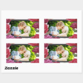 Rozen van het Jubileum van het huwelijk, Stripes,  Rechthoekige Sticker (Vel)