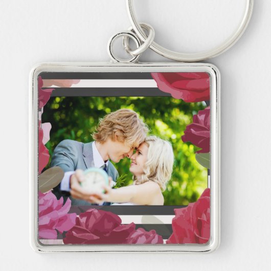 Rozen van het Jubileum van het huwelijk, Stripes,  Sleutelhanger (Voorkant)