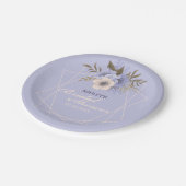 Rozen van het Violet Peach-pasta Geometrisch Vrijg Papieren Bordje (Gekanteld)