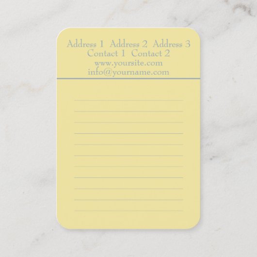 Rozen van het voorjaar - Visitekaartje (Achterkant)