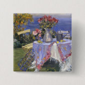 Rozen van het Zee Vierkante Button 5,1 Cm (Voorkant)