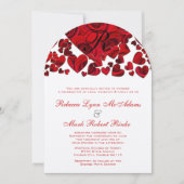 Rozen van het Zwarte en Rode Hart Weddenschap Kaart (Voorkant)