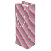 Rozen van houtskool wijn cadeautas (Achterkant Gekanteld)