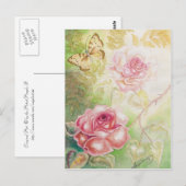 Rozen van kunsthaarten voor elysium briefkaart (Voorkant / Achterkant)