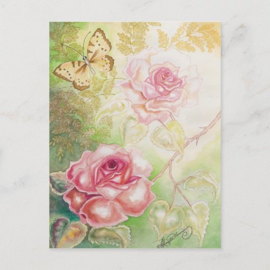 Rozen van kunsthaarten voor elysium briefkaart (Voorkant)