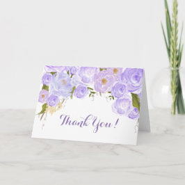 Rozen van Lavender Floral Bedankkaart