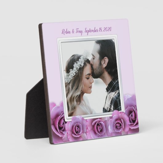 Rozen van Lavender Persoonlijk Lijst voor het brui Fotoplaat (Voorkant)