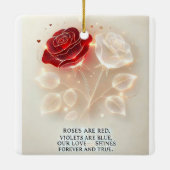 Rozen van licht en liefde keramisch ornament (Achterkant)